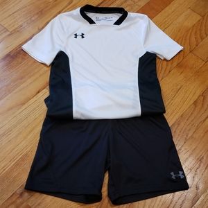 Boys UNDER ARMOUR Black & White Short Set